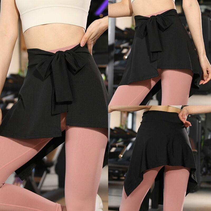 Hip-chowanie jogi sportowe krótka spódniczka jednolity kolor anty-niezgrabna spódnica spódnica pół ciała rozmiar uniwersalny spódnica odzież na jogę