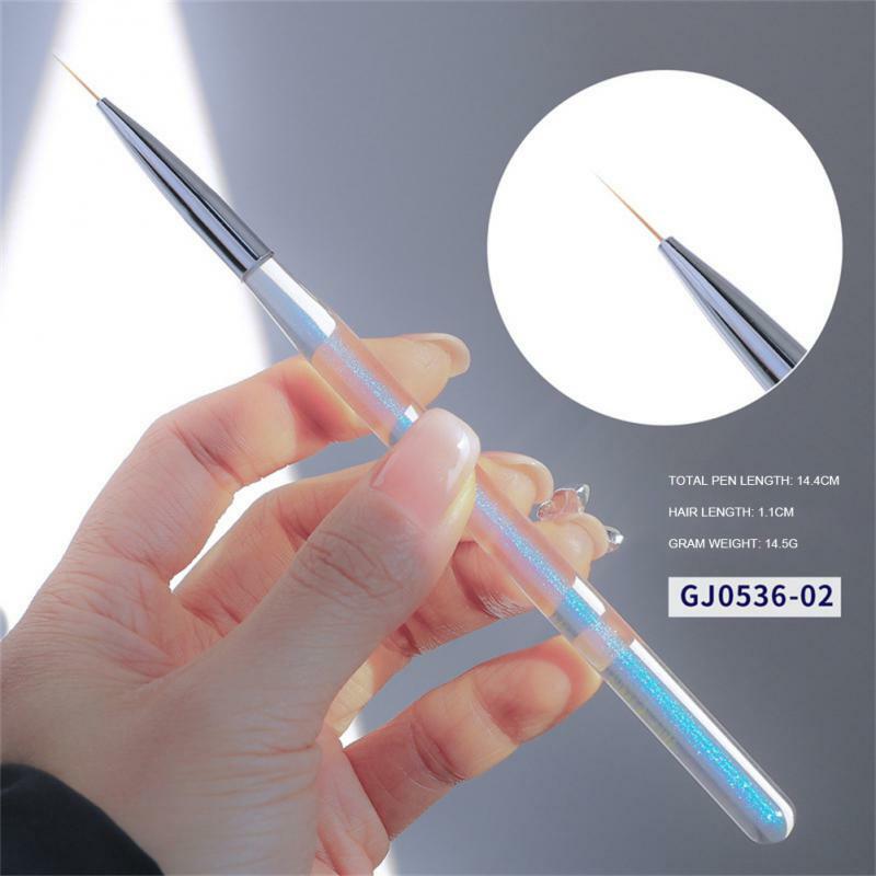 1/3/5PCS Nail Art Brushes Aurora French Stripe Nail Art Liner Brush Uv Gel Extension Nails Manicure Tool