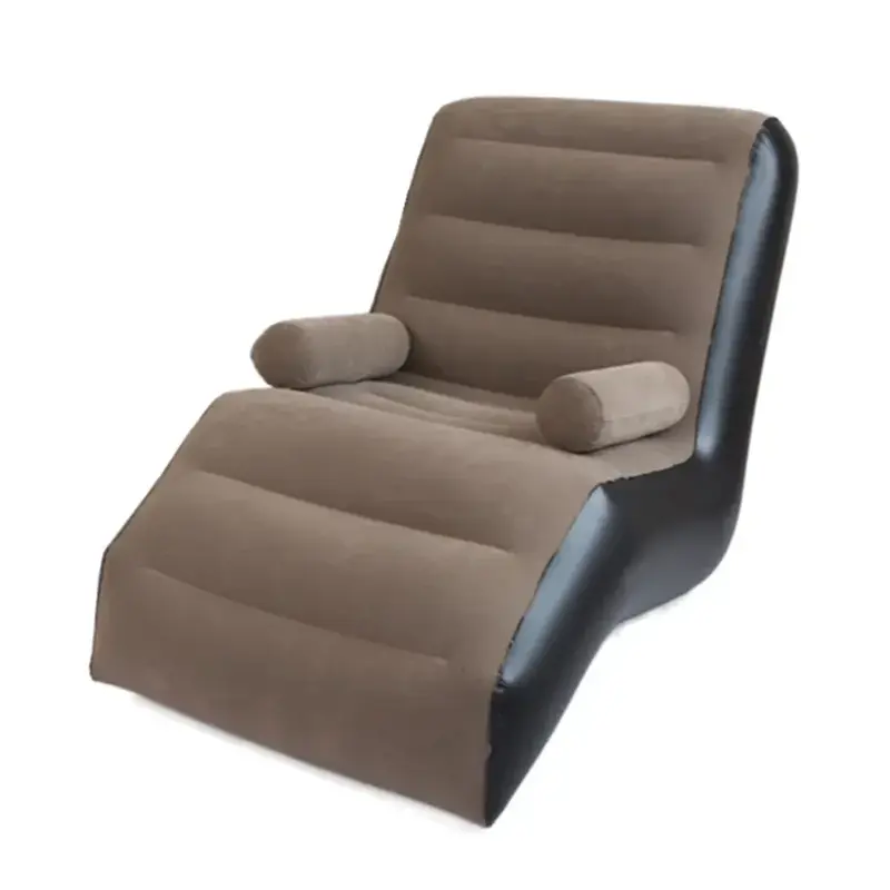 Sofá inflable plegable de PVC grueso, sofá cama suave para exteriores, adecuado para la pausa para el almuerzo, dormir, asientos inflables de ocio para interiores