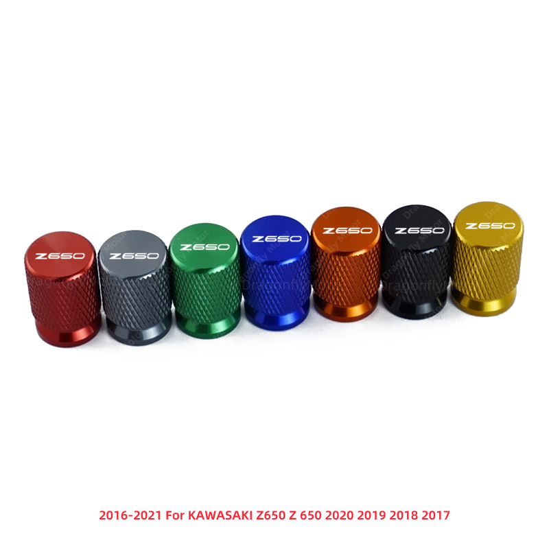 モーターサイクルタイヤ用バルブエアポートカバー,CNCアクセサリー,カワサキZ650, 2020, 2019, 2018, 2017, 2016-2021