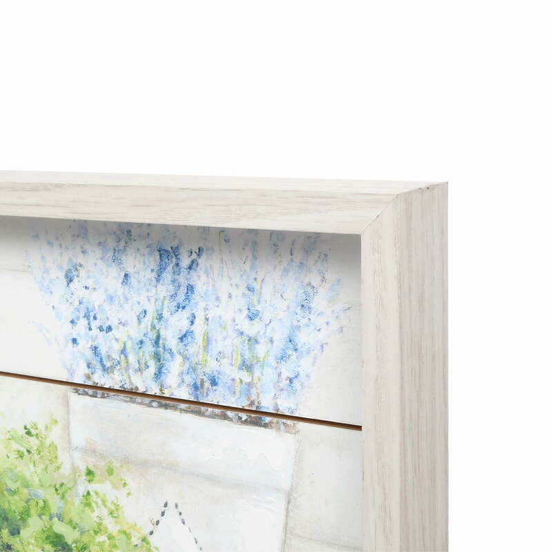Prinz 24" x 12" Framed Floral Still Life Farmhouse Wall Art, Wall Decor, Cream