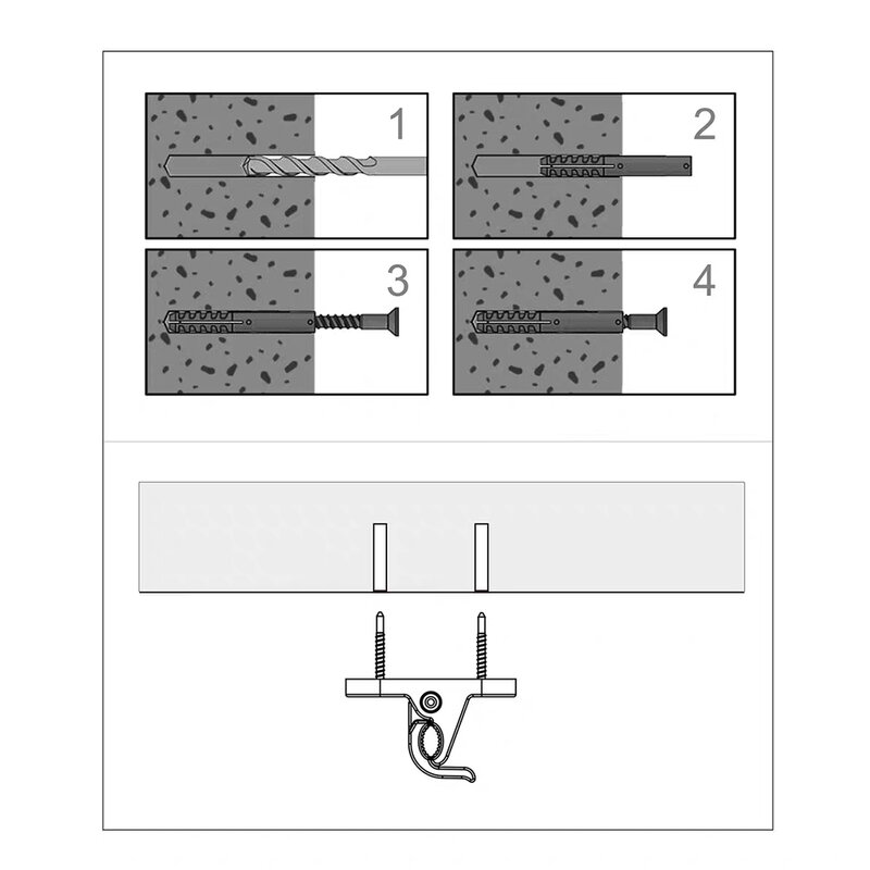 Klem braket dinding, dudukan penjepit tetap sekrup portabel untuk kotak pengisi daya Ev tipe 1 Tipe 2 Evse J1772