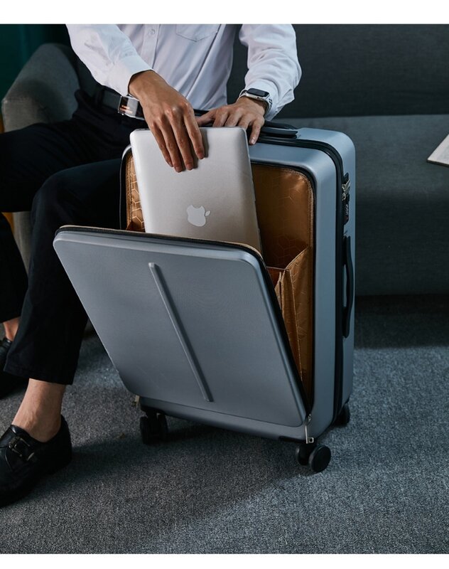 Novo Designer 20 "24" inch Viagem De Negócios Mala Rolando Bagagem com Laptop Bag Universal Roda Trolley PC Box Trolley Bagagem
