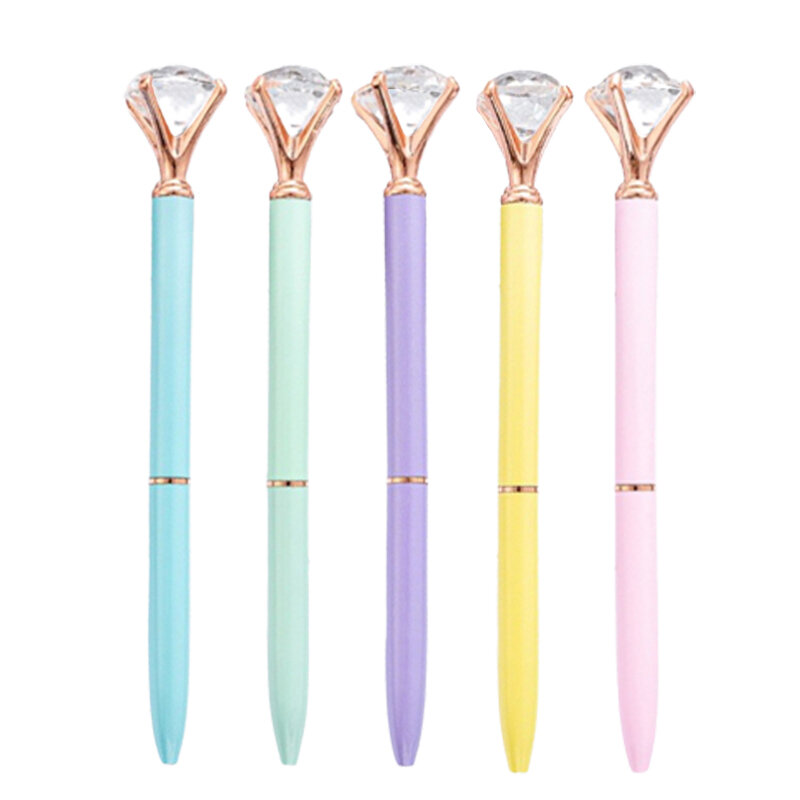 50Pcs Large Diamond Crystal Business office Ballpoint Pens Pen For School Stationery Office Supplies