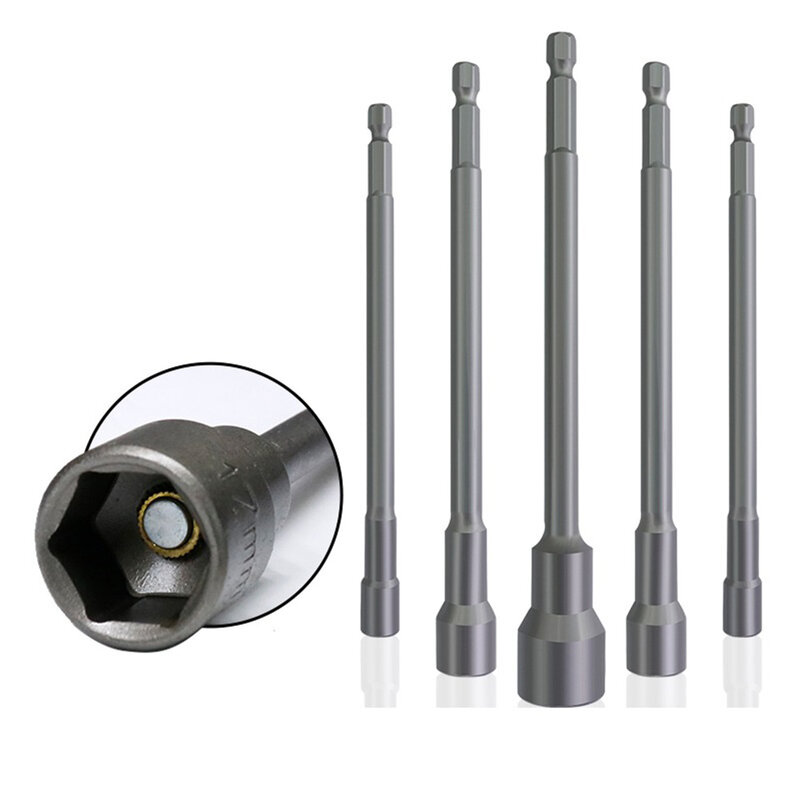 150mm Long 6mm-19mm Screw Metric Driver Tool Set Adapter Drill Bit 6 To 19mm Hexagonal Shank Hex Nut Socket Screw Tool