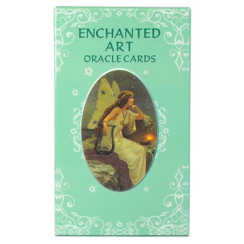 Baraja de cartas de oráculo de arte encantado, 42 cartas de piezas, obra de arte Vintage hermosa con mensajes inspiradores, 10,3x6cm