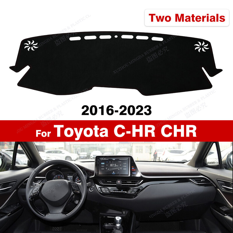 Toyota、ダッシュマット、サンシェード、アンチUVカーペット、カーアクセサリー、toyota C-HR、chr、c hr、ch r、2016-2023、17、18、19用の車のダッシュボードカバー20、21、22