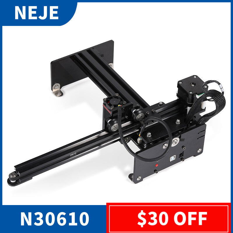 NEJE 3 N30610 소형 휴대용 레이저 조각기 절단기, 7W, 170x170mm, 450nm, 2023 신기술