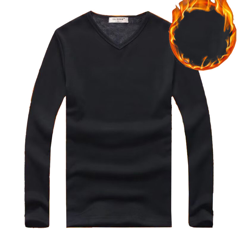 Мужские топы, Мужской пуловер, облегающая дизайнерская термомайка с V-образным вырезом, теплая дышащая Повседневная Удобная модная