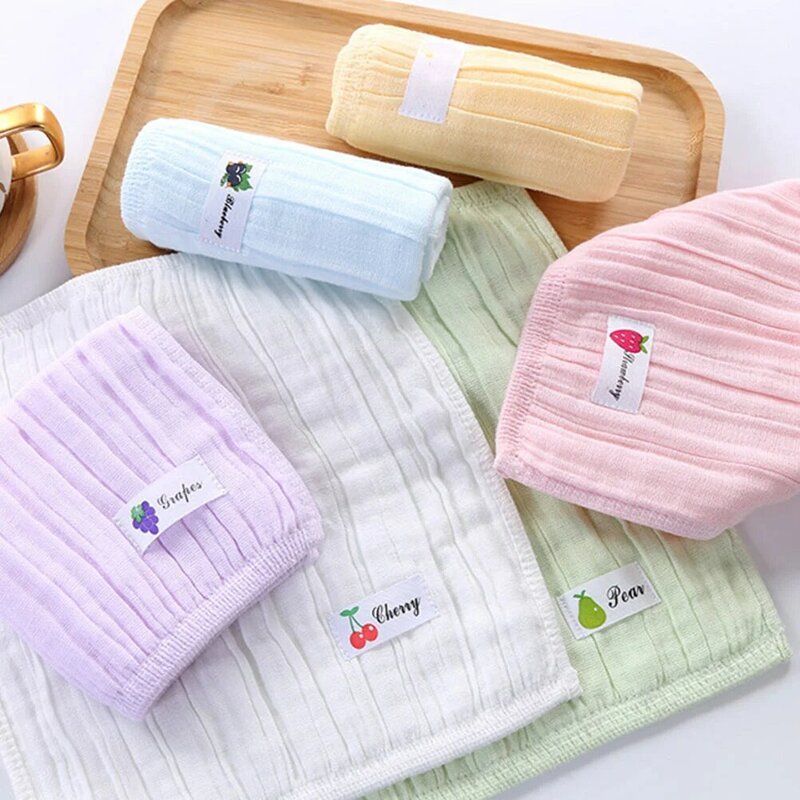 Pañuelo cuadrado de gasa para niños, toalla de limpieza facial, Color aleatorio, 4 piezas