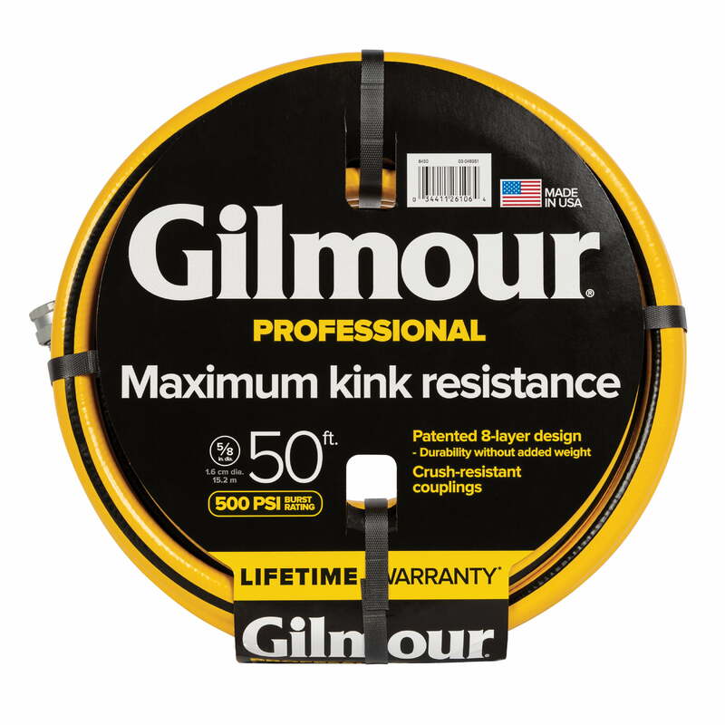 Gilmour-50フィートのプロホース、5、直径8インチ、黄色、各1
