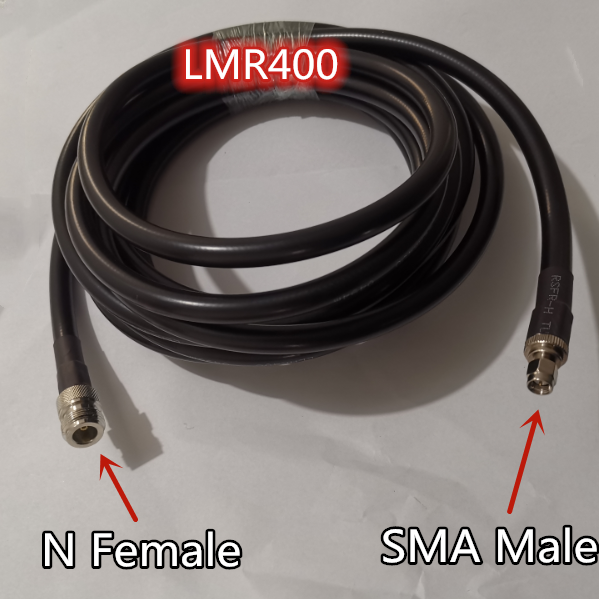 LMR400 케이블, N 타입 암-SMA 수 커넥터, 저손실 RF 동축 케이블, 1 개