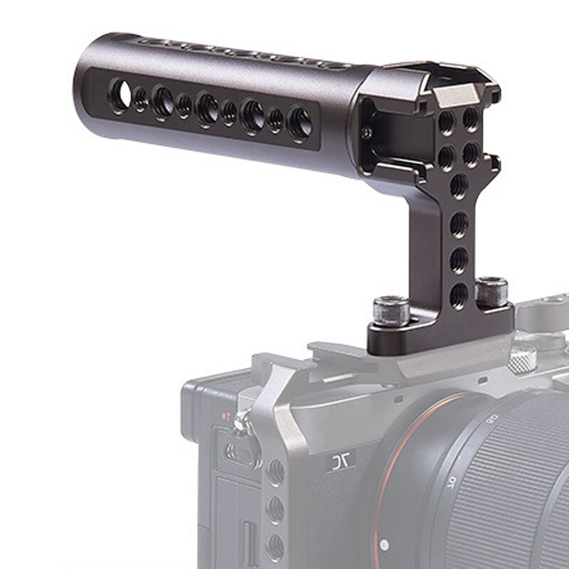 1 PCS Rabbit Cage Metal Photography Equipment 3 Head Hot Single Camera Top Lift Handle Extension Accessories ,Bronze