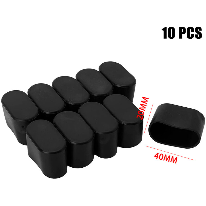 Oval Covers Chair Leg Cap Table Feet 10Pcs PVC Patio Rubber Floor Protectors For Outdoor Furniture Home Supplies