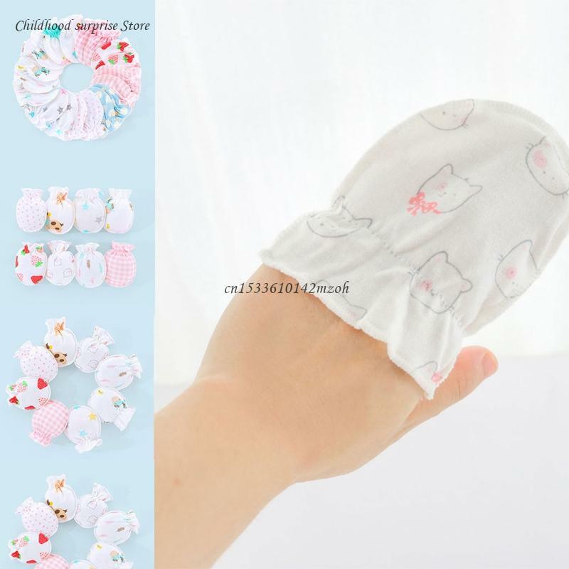 Rękawiczki jednym palcem dla chłopców i dziewcząt wieku 0–5 miesięcy. Bawełniane rękawiczki dla niemowląt. Dropship