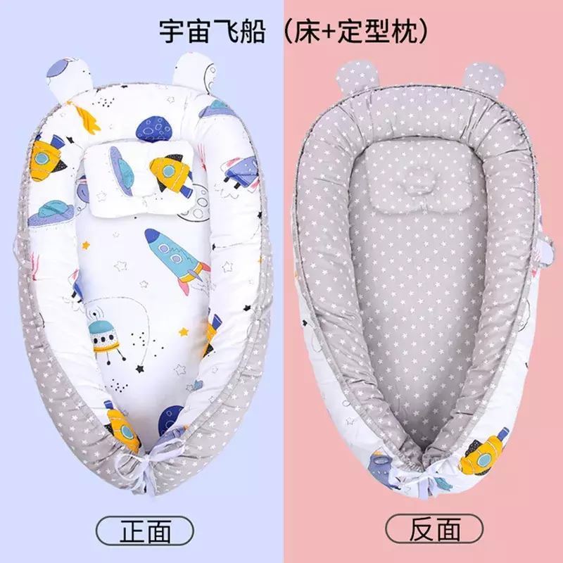 Cot In Crib paket vakum Amazon tempat tidur bayi dapat dilepas dapat dicuci portabel dilipat Bionic portabel grosir
