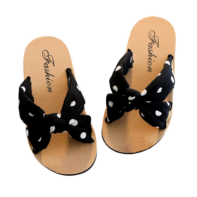 SCEINRET Kids Girls Slippers Soft Sole Non-slip Bohemian Princess Slide Sandals Summer Beach Baby Shoes