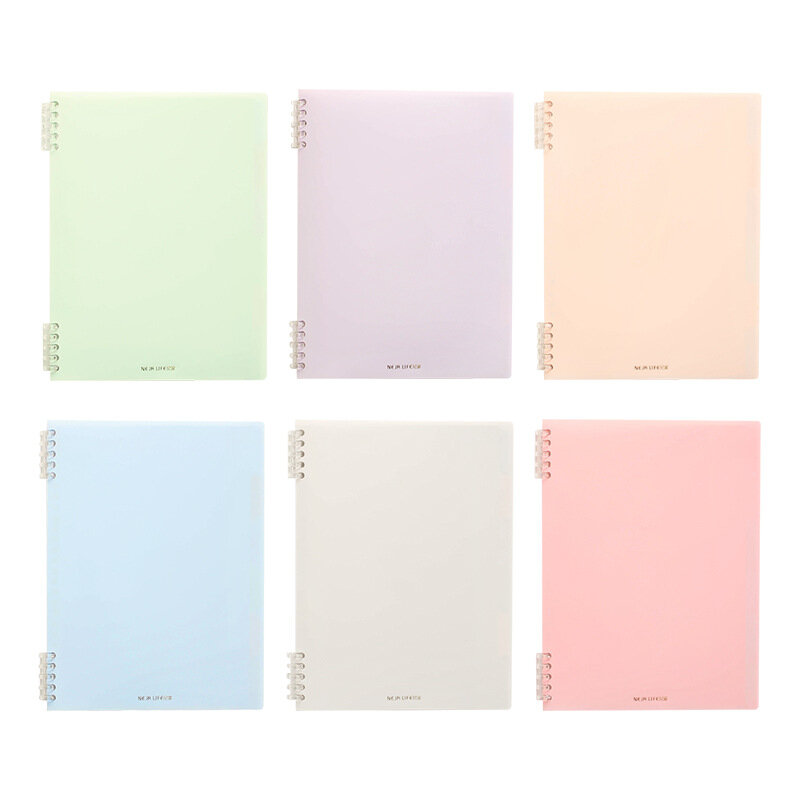 Morandi copertina per notebook a fogli mobili B5 griglia orizzontale raccoglitore per notebook anello in plastica coperchio per dischi divisori a5 6 pezzi