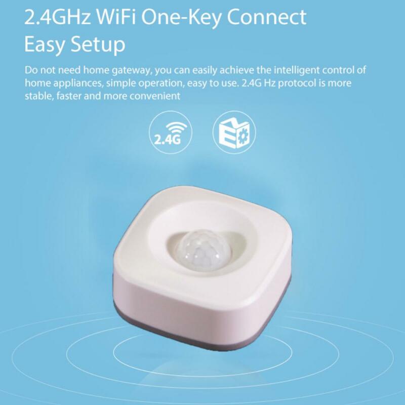 Tuya-Sensor de movimiento PIR inteligente WIFI, Detector de movimiento, aplicación Smart Life, sistema inalámbrico de automatización del hogar a través de Alexa Goole Home