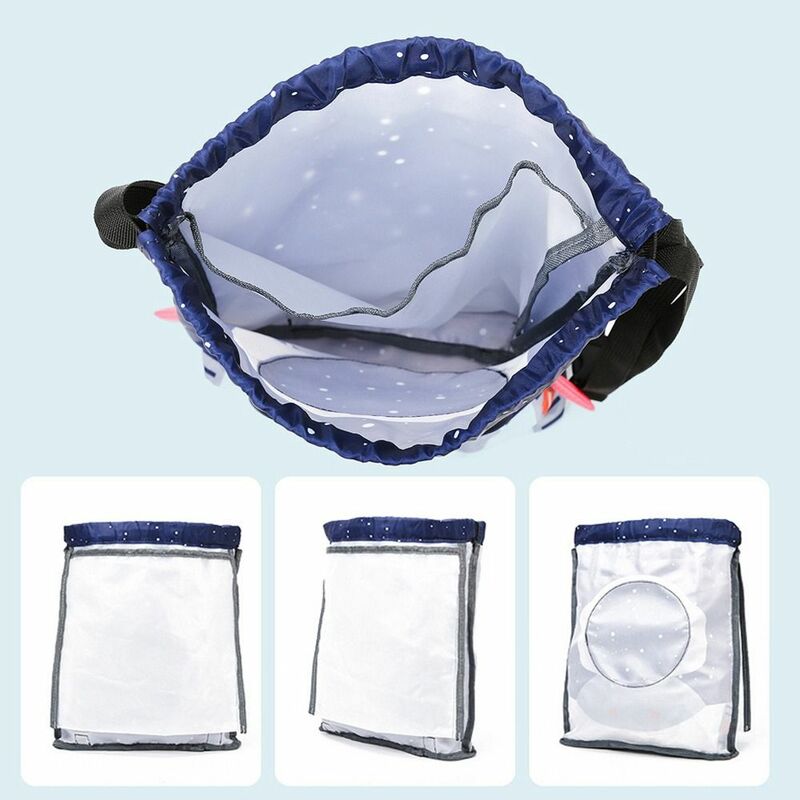 Портативный Детский рюкзак для плавания из ткани Оксфорд, водонепроницаемая пляжная сумка на шнурке, спортивные рюкзаки с раздельными рисунками для сухой и влажной погоды