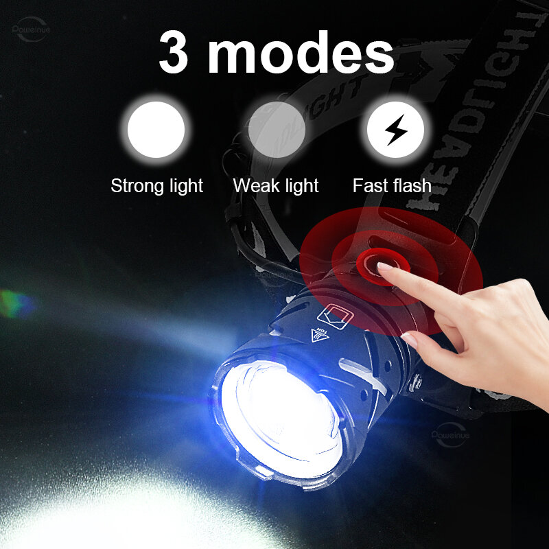 Super heller 800w Hoch leistungs scheinwerfer ultra leistungs starker LED-Scheinwerfer wiederauf ladbarer Kopf Taschenlampe Angels chein werfer Scheinwerfer