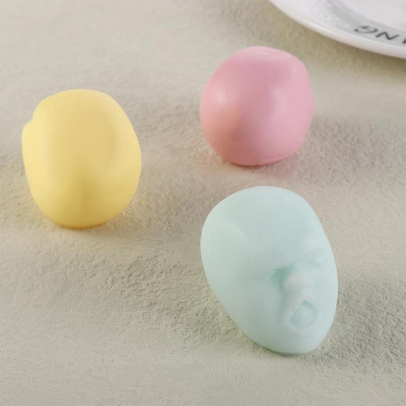 Vent Ball Human Face Vent Ball Toy interessante TPR Human Face Squeeze Ball Squeeze Ball Fidget Soft Kids Gift