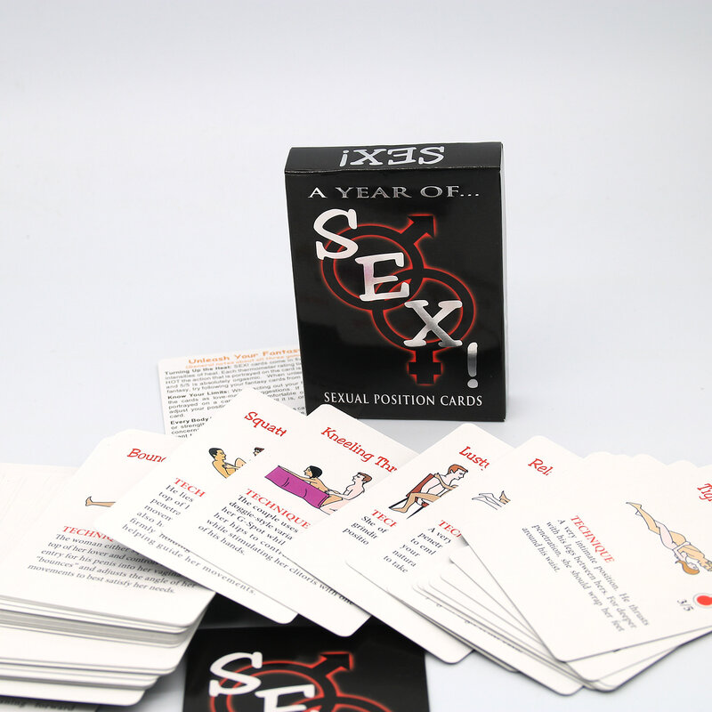 영어 및 스페인어 성적 위치 카드, 역할 놀이 성인 게임, 침실 명령, 커플용 섹스 토이, 18 세 이상 에로틱 제품