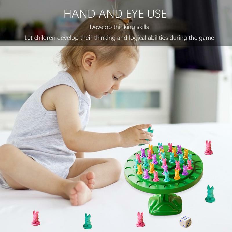 Интерактивная игра с балансировкой, детский кролик, балансировка, настольная игра, образовательные штабелируемые Игрушки для раннего развития, милые игрушки для