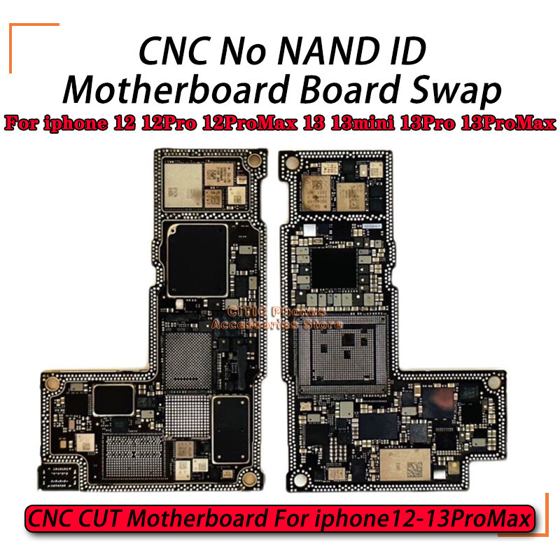 CNC CUT Motherboard untuk IPhone 12 Pro Max Logic Board polesan CPU AP RF papan iPhone 13 Mini switch CPU Baseband Cutting