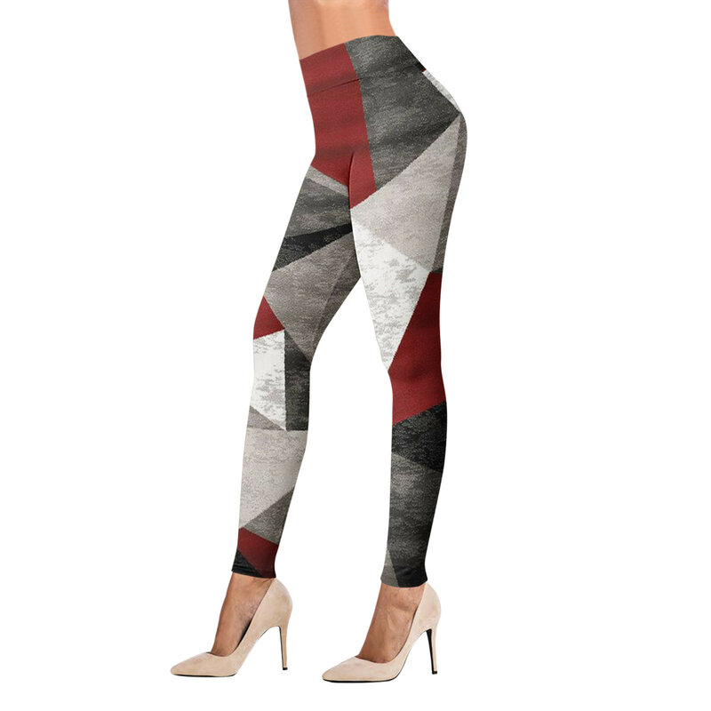 Pantalon décontracté à motif floral pour femme, taille haute, imprimé floral, yoga, course à pied, 03, fitness, adapté pour l'hiver, sportif, 2024