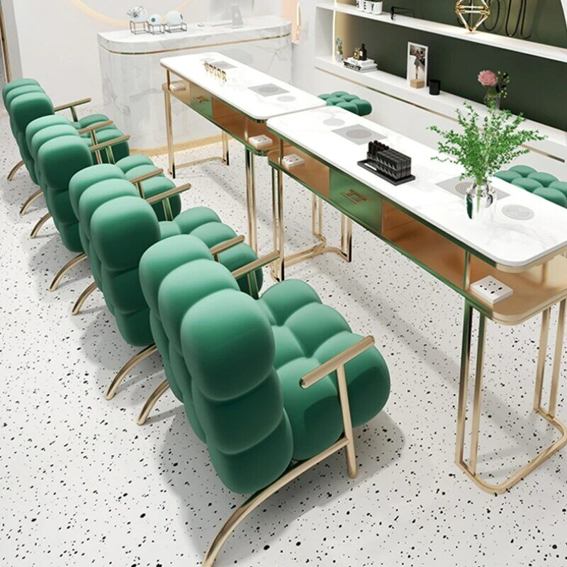 Luxury Professionals Nail Desk Gold Design Modern Organizer Nail Table Manicure Nordic Scrivania Per Unghie Manicure Furniture