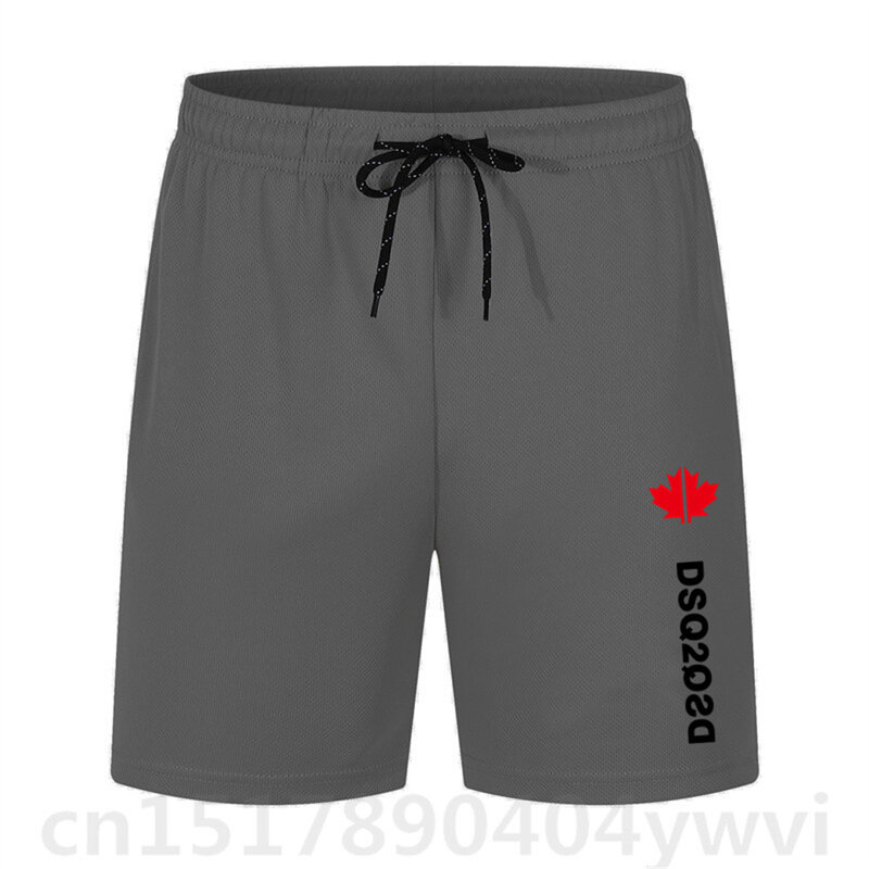 Men's new summer letter DAQ printed shorts with elastic drawstring design at the waist, fashionable and casual sports shorts