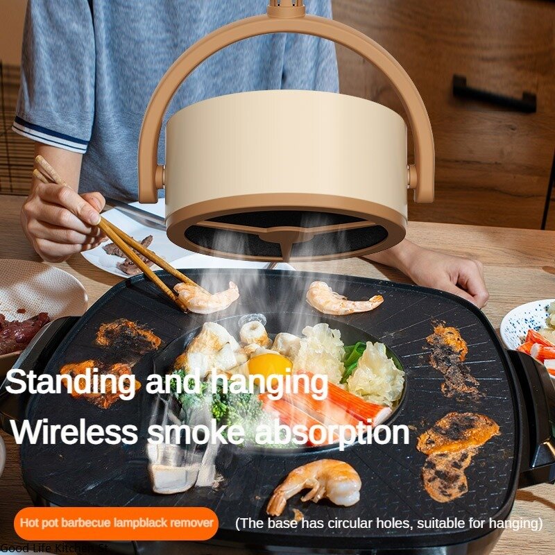 Wireless Portable Hood Adjustable Angle USB Rechargeable Plug Household Barbecue Hot Pot  Mini Kitchen Desktop Mute Range Hood