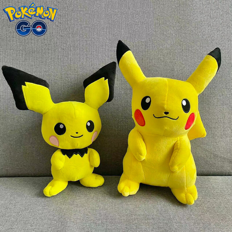 20/30cm Kawaii Pokemon Pichu Pikachu Raichu Plush Toy Stuffed Anime Cartoon&Cute Soft Doll Birthday Gift for Children Room Decor