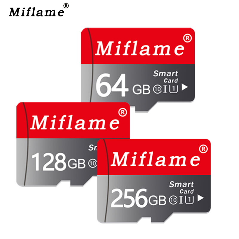 Classe 10 Cartão Micro TF SD, Cartão de Memória Flash, 8GB, 16GB, 32GB, 64GB, 128GB, 256GB