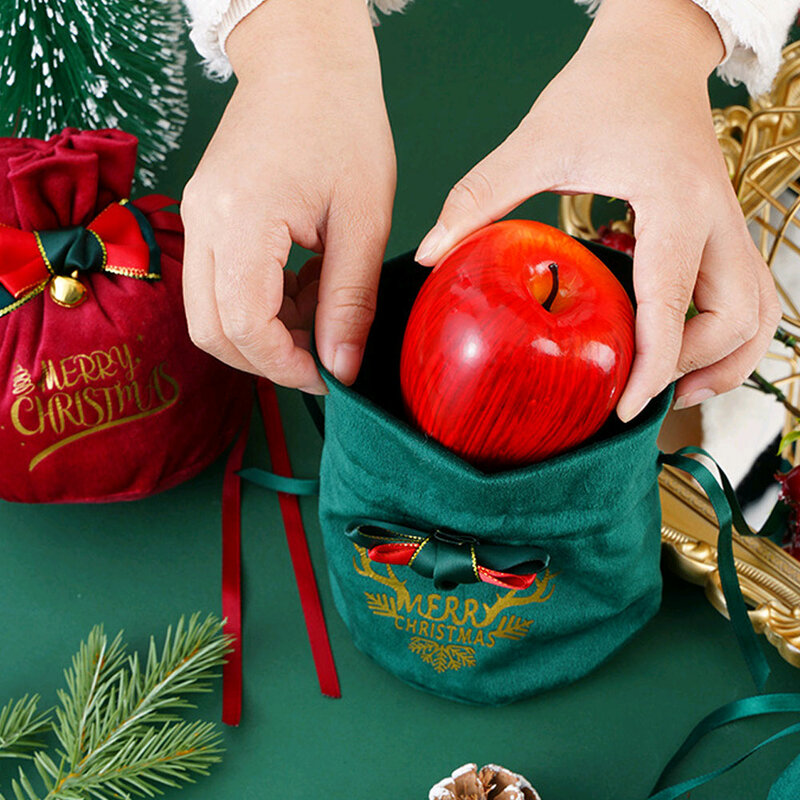Тканевая сумка с ручкой "Merry Christmas", украшения для рождественской елки, для домашнего стола, держатель для рождественских подарков на новый год 2024