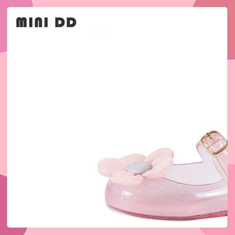 MINIDD-Sandálias infantis de praia em PVC, sapatos de princesa de sola macia, crianças, primavera, verão, DD045