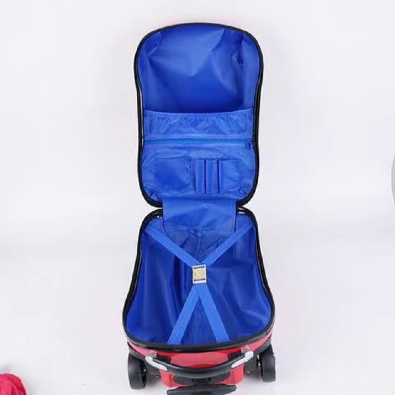 Roller Trolley Box infantil, modelo de carro, Upgrade bagagem, mala de viagem, adequado para alunos do ensino fundamental