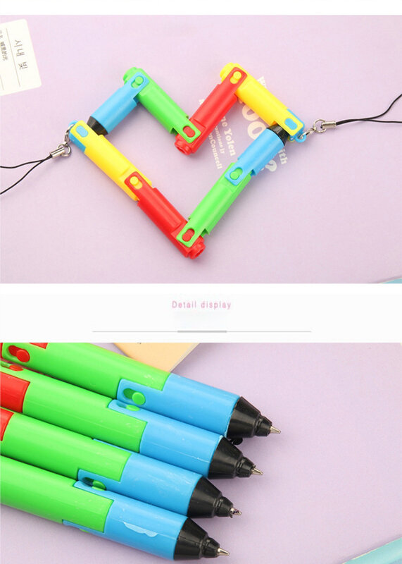 20/60 Pcs Wholesale Creative Stationery Cute Folding Ballpoint Pens Flexible Ballpoint Pen Student Prizes Small Gifts