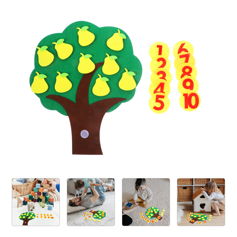 ألعاب رياضيات شجرة الكمثرى للتدريس بالإضافة والطرح مع الأرقام ، الفصول الدراسية في رياض الأطفال ، 1-10"