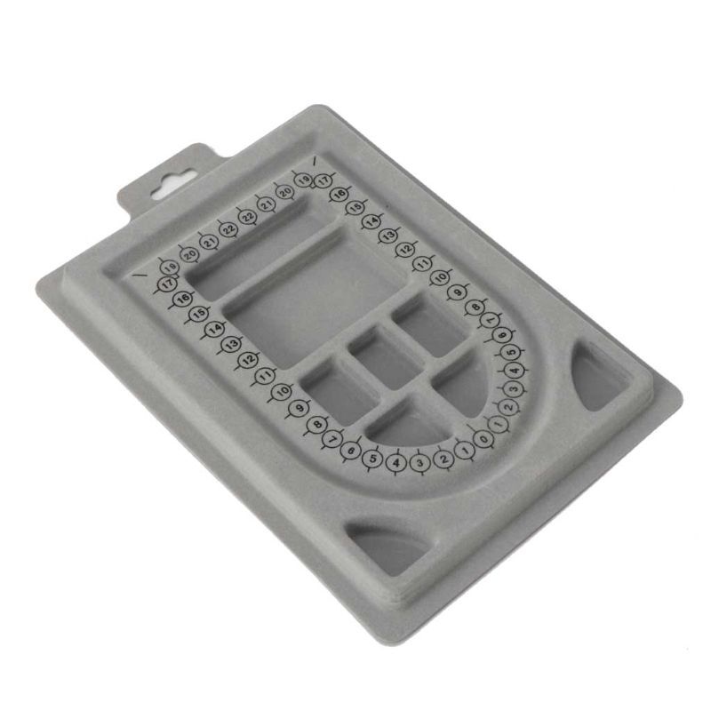 E0BF 4 Stück Grau Flock Perlen Tablett Design Boards DIY Perlen Armband Werkzeuge