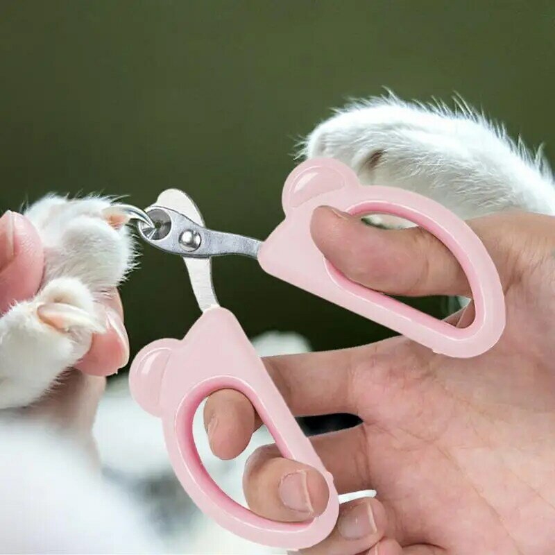 Pet Nail Cutter Cat Dog Nail Clippers Circular Hole Positioning Scissor Pet Scissor For Small Animal Round Hole Des Pet Supplies