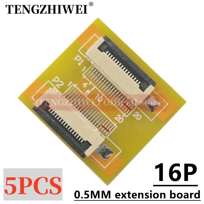 5 Stuks Ffc/Fpc Extensionboard 0.5Mm Tot 0.5Mm 16P Adapter Board