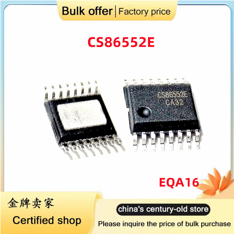 10PCS/Lot CS86552E CS86552 TSSOP-16 EQA16 2×20W spread spectrum function 40x gain filter free Class D audio power amplifier chip
