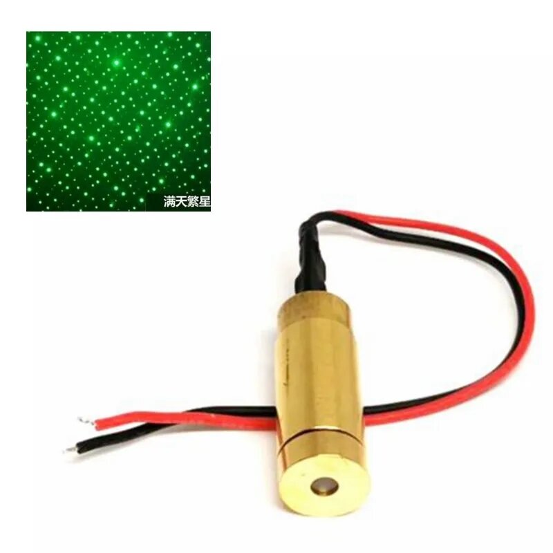 Módulo claro do diodo laser do céu estrelado verde com placa excitador, 532nm, 50mW