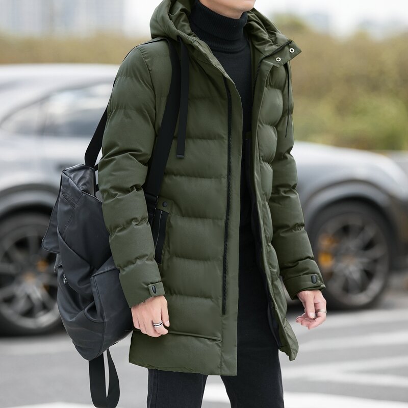 メンズロングジャケット,新しい冬のコート,薄手のジャケット,フード付き,カジュアル,ルーズ,4XL