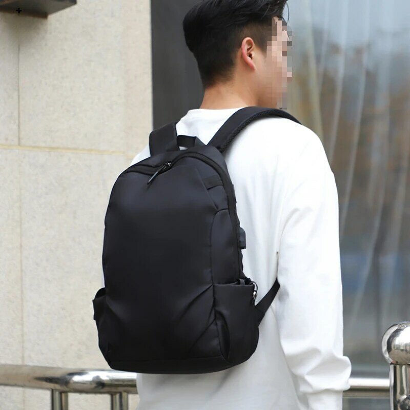 Однотонный рюкзак для мужчин и женщин, вместительный школьный ранец для студентов, простой дорожный портфель