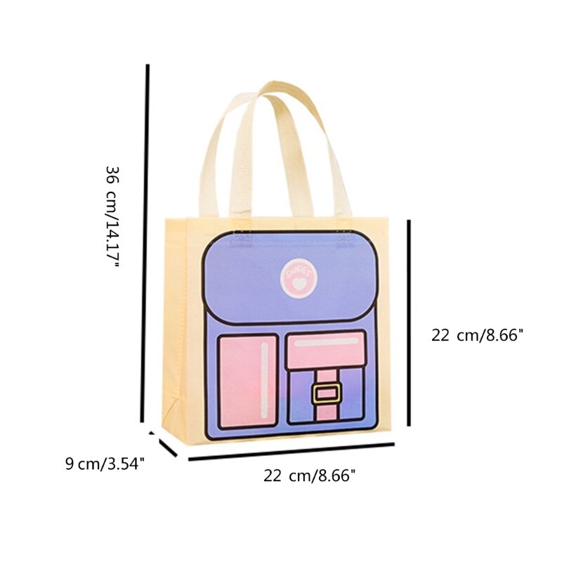 Bag Dopamine Color Handbag for Kids Children Holiday Festival Gift Bag