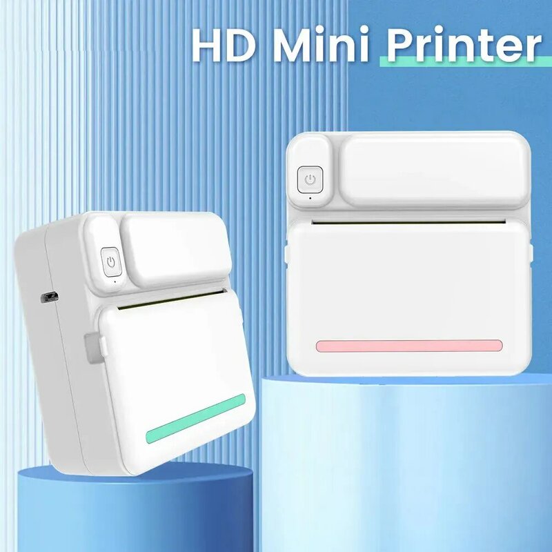 C19 Mini impressora térmica portátil, impressora de etiquetas térmica, bolso da foto, sem fio, Bluetooth, Android, IOS, 58 milímetros