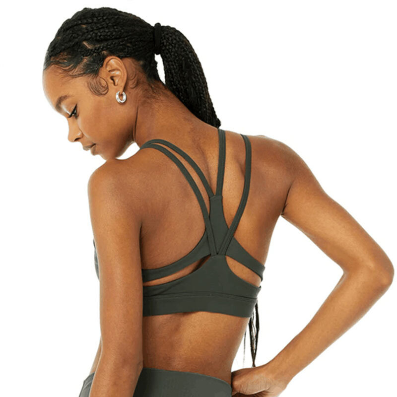 Новый топ для йоги телесного цвета женское нижнее белье для спины спортивный фитнес амортизирующий бюстгальтер